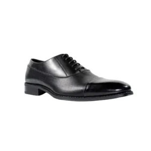 GOOR BLACK TOE CAP SHOE